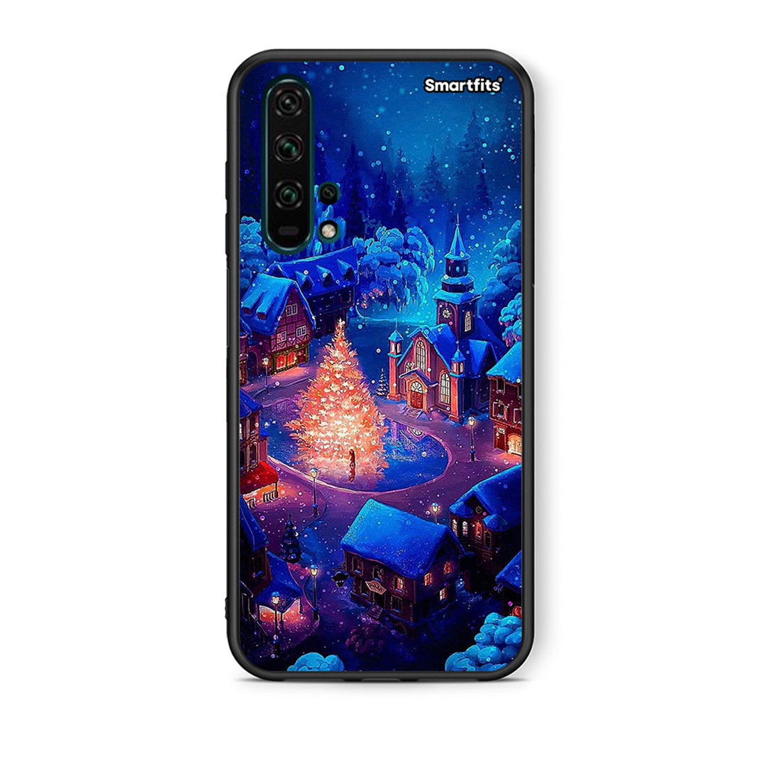 Θήκη Huawei Honor 20 Pro Xmas Village από τη Smartfits με σχέδιο στο πίσω μέρος και μαύρο περίβλημα | Huawei Honor 20 Pro Xmas Village case with colorful back and black bezels