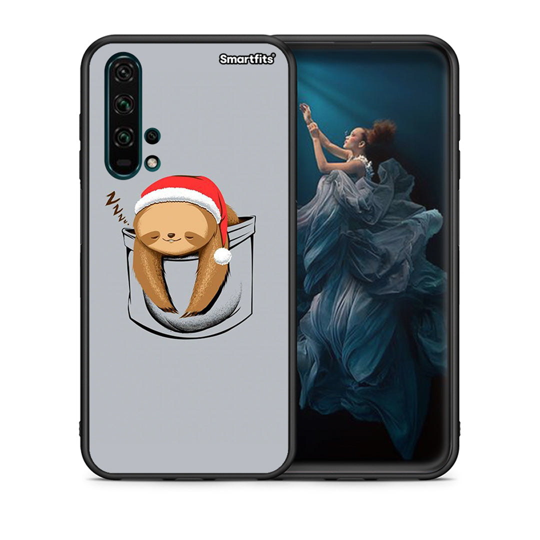 Θήκη Huawei Honor 20 Pro Xmas Zzzz από τη Smartfits με σχέδιο στο πίσω μέρος και μαύρο περίβλημα | Huawei Honor 20 Pro Xmas Zzzz case with colorful back and black bezels