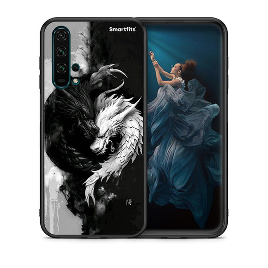 Θήκη Honor 20 Pro Yin Yang από τη Smartfits με σχέδιο στο πίσω μέρος και μαύρο περίβλημα | Honor 20 Pro Yin Yang case with colorful back and black bezels