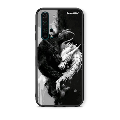 Θήκη Honor 20 Pro Yin Yang από τη Smartfits με σχέδιο στο πίσω μέρος και μαύρο περίβλημα | Honor 20 Pro Yin Yang case with colorful back and black bezels