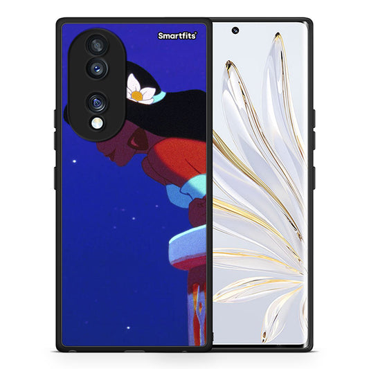 Θήκη Honor 70 5G Alladin And Jasmine Love 2 από τη Smartfits με σχέδιο στο πίσω μέρος και μαύρο περίβλημα | Honor 70 5G Alladin And Jasmine Love 2 Case with Colorful Back and Black Bezels