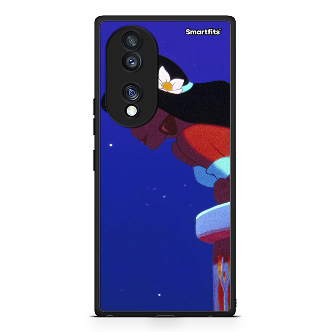 Θήκη Honor 70 5G Alladin And Jasmine Love 2 από τη Smartfits με σχέδιο στο πίσω μέρος και μαύρο περίβλημα | Honor 70 5G Alladin And Jasmine Love 2 Case with Colorful Back and Black Bezels