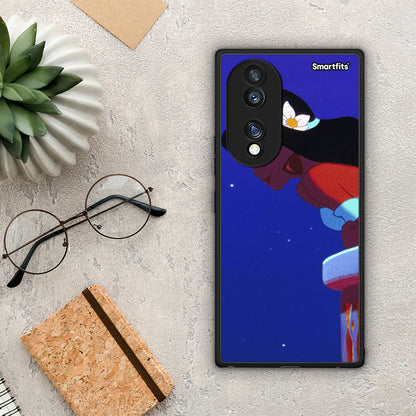 Θήκη Honor 70 5G Alladin And Jasmine Love 2 από τη Smartfits με σχέδιο στο πίσω μέρος και μαύρο περίβλημα | Honor 70 5G Alladin And Jasmine Love 2 Case with Colorful Back and Black Bezels