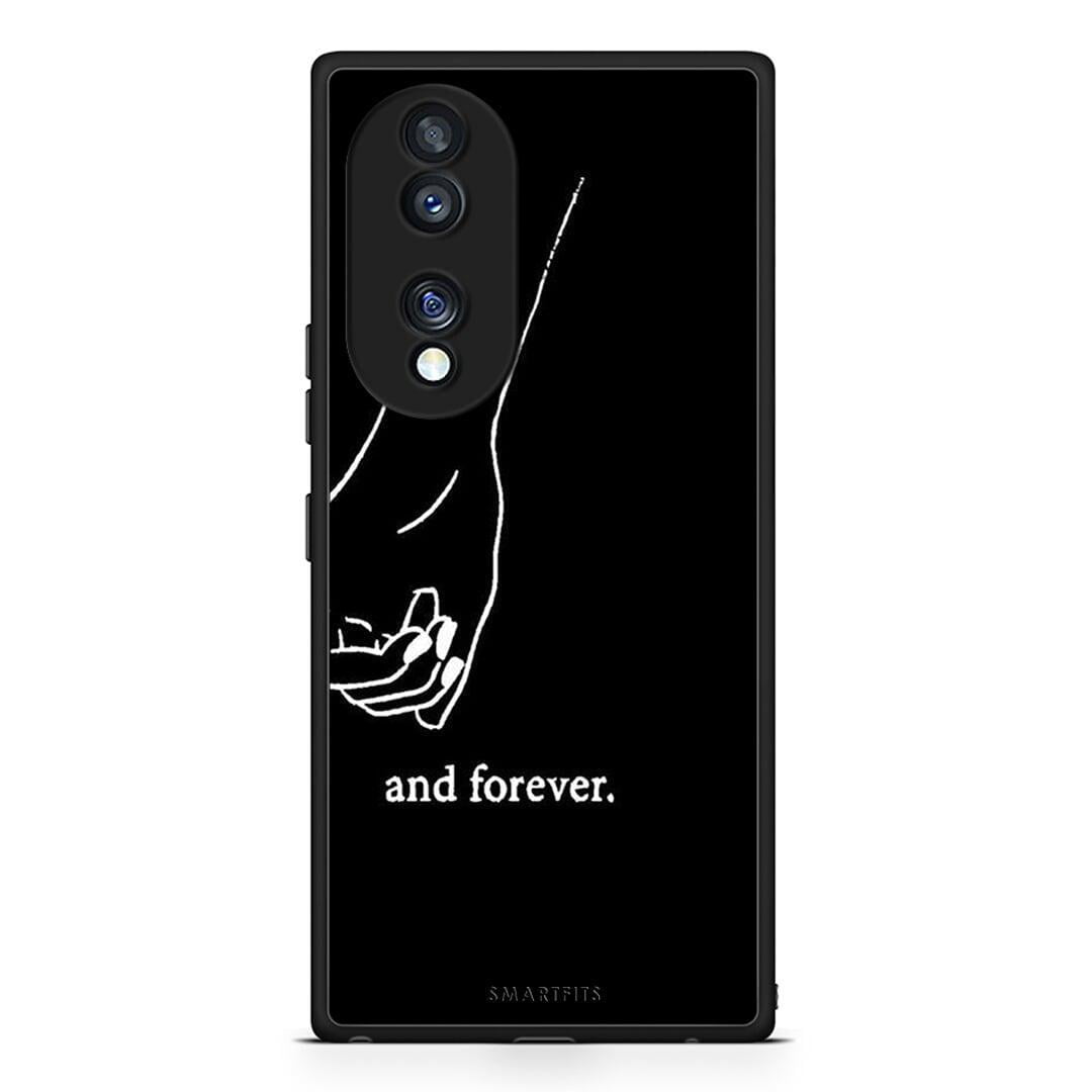 Θήκη Honor 70 5G Always & Forever 2 από τη Smartfits με σχέδιο στο πίσω μέρος και μαύρο περίβλημα | Honor 70 5G Always & Forever 2 Case with Colorful Back and Black Bezels