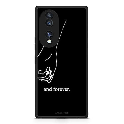 Θήκη Honor 70 5G Always & Forever 2 από τη Smartfits με σχέδιο στο πίσω μέρος και μαύρο περίβλημα | Honor 70 5G Always & Forever 2 Case with Colorful Back and Black Bezels