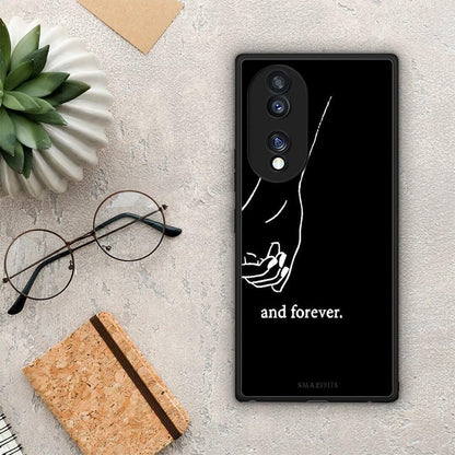 Θήκη Honor 70 5G Always & Forever 2 από τη Smartfits με σχέδιο στο πίσω μέρος και μαύρο περίβλημα | Honor 70 5G Always & Forever 2 Case with Colorful Back and Black Bezels