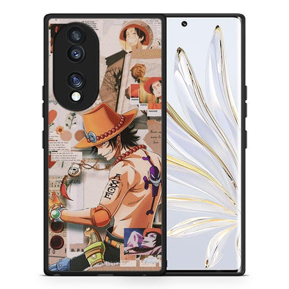 Θήκη Honor 70 5G Anime Collage από τη Smartfits με σχέδιο στο πίσω μέρος και μαύρο περίβλημα | Honor 70 5G Anime Collage Case with Colorful Back and Black Bezels