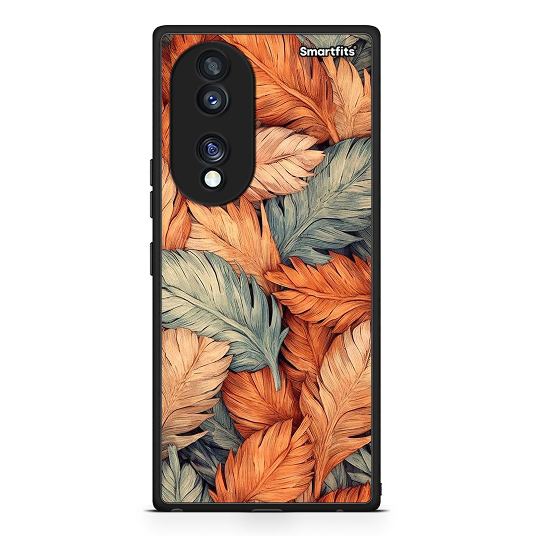 Θήκη Honor 70 5G Autumn Leaves από τη Smartfits με σχέδιο στο πίσω μέρος και μαύρο περίβλημα | Honor 70 5G Autumn Leaves Case with Colorful Back and Black Bezels