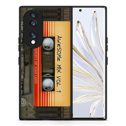 Θήκη Honor 70 5G Awesome Mix από τη Smartfits με σχέδιο στο πίσω μέρος και μαύρο περίβλημα | Honor 70 5G Awesome Mix Case with Colorful Back and Black Bezels