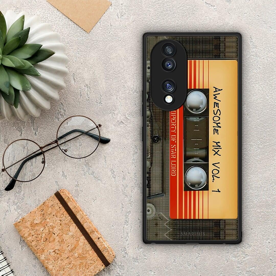 Θήκη Honor 70 5G Awesome Mix από τη Smartfits με σχέδιο στο πίσω μέρος και μαύρο περίβλημα | Honor 70 5G Awesome Mix Case with Colorful Back and Black Bezels