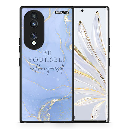 Θήκη Honor 70 5G Be Yourself από τη Smartfits με σχέδιο στο πίσω μέρος και μαύρο περίβλημα | Honor 70 5G Be Yourself Case with Colorful Back and Black Bezels