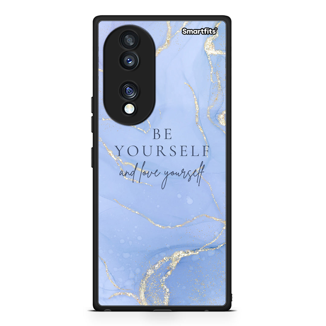 Θήκη Honor 70 5G Be Yourself από τη Smartfits με σχέδιο στο πίσω μέρος και μαύρο περίβλημα | Honor 70 5G Be Yourself Case with Colorful Back and Black Bezels