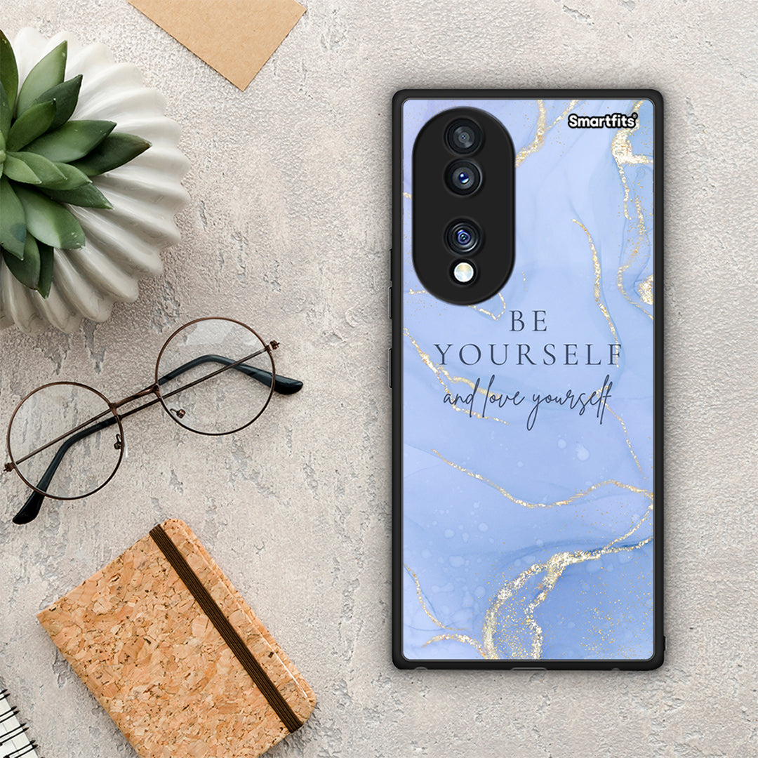 Θήκη Honor 70 5G Be Yourself από τη Smartfits με σχέδιο στο πίσω μέρος και μαύρο περίβλημα | Honor 70 5G Be Yourself Case with Colorful Back and Black Bezels