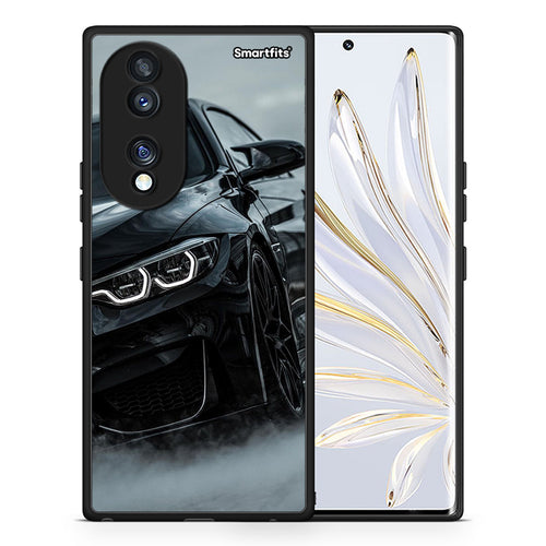 Θήκη Honor 70 5G Black BMW από τη Smartfits με σχέδιο στο πίσω μέρος και μαύρο περίβλημα | Honor 70 5G Black BMW Case with Colorful Back and Black Bezels