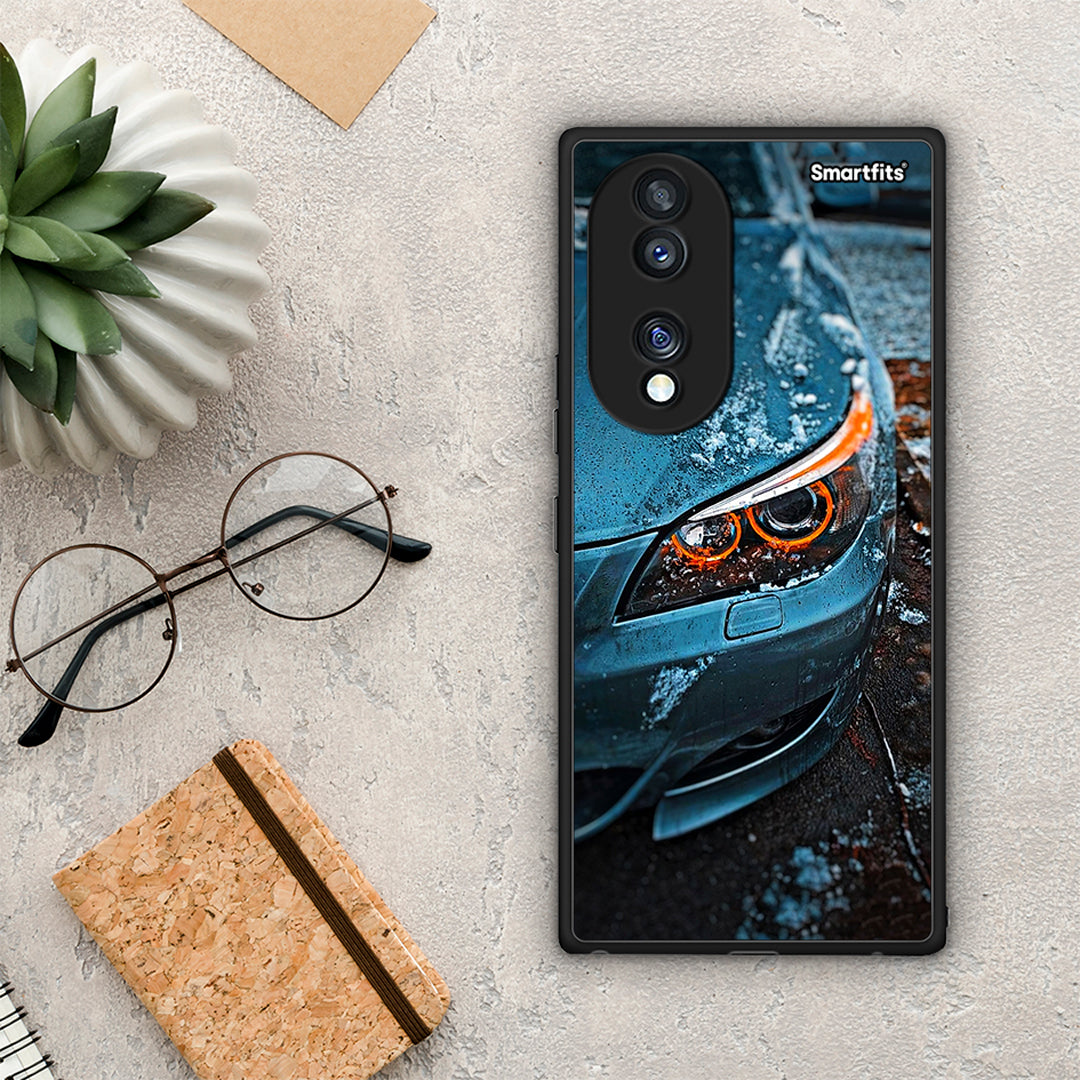 Θήκη Honor 70 5G Bmw E60 από τη Smartfits με σχέδιο στο πίσω μέρος και μαύρο περίβλημα | Honor 70 5G Bmw E60 Case with Colorful Back and Black Bezels