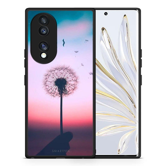 Θήκη Honor 70 5G Boho Wish από τη Smartfits με σχέδιο στο πίσω μέρος και μαύρο περίβλημα | Honor 70 5G Boho Wish Case with Colorful Back and Black Bezels