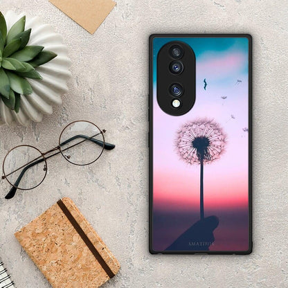 Θήκη Honor 70 5G Boho Wish από τη Smartfits με σχέδιο στο πίσω μέρος και μαύρο περίβλημα | Honor 70 5G Boho Wish Case with Colorful Back and Black Bezels