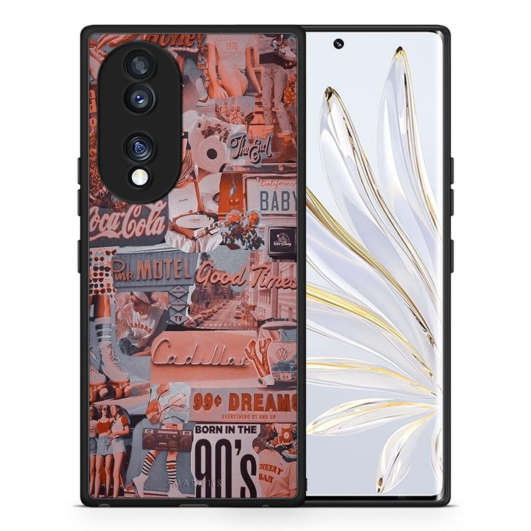 Θήκη Honor 70 5G Born In 90s από τη Smartfits με σχέδιο στο πίσω μέρος και μαύρο περίβλημα | Honor 70 5G Born In 90s Case with Colorful Back and Black Bezels