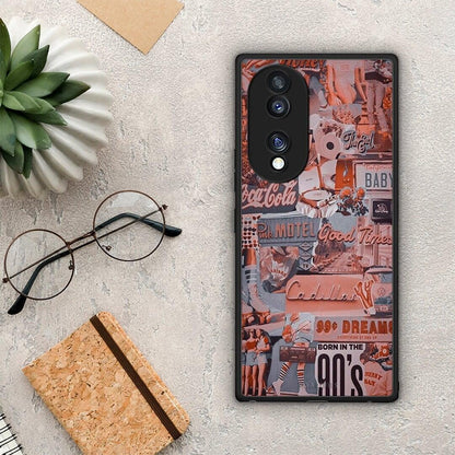 Θήκη Honor 70 5G Born In 90s από τη Smartfits με σχέδιο στο πίσω μέρος και μαύρο περίβλημα | Honor 70 5G Born In 90s Case with Colorful Back and Black Bezels