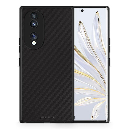 Θήκη Honor 70 5G Carbon Black από τη Smartfits με σχέδιο στο πίσω μέρος και μαύρο περίβλημα | Honor 70 5G Carbon Black Case with Colorful Back and Black Bezels
