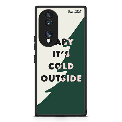 Θήκη Honor 70 5G Cold Outside από τη Smartfits με σχέδιο στο πίσω μέρος και μαύρο περίβλημα | Honor 70 5G Cold Outside Case with Colorful Back and Black Bezels