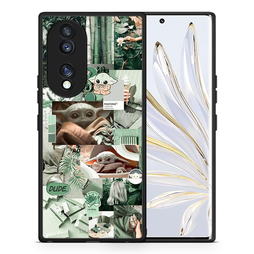 Θήκη Honor 70 5G Collage Dude από τη Smartfits με σχέδιο στο πίσω μέρος και μαύρο περίβλημα | Honor 70 5G Collage Dude Case with Colorful Back and Black Bezels