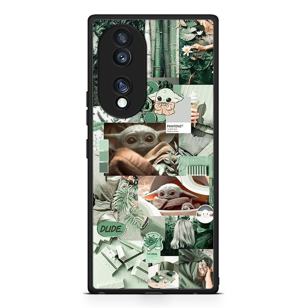 Θήκη Honor 70 5G Collage Dude από τη Smartfits με σχέδιο στο πίσω μέρος και μαύρο περίβλημα | Honor 70 5G Collage Dude Case with Colorful Back and Black Bezels