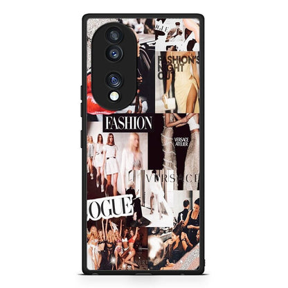 Θήκη Honor 70 5G Collage Fashion από τη Smartfits με σχέδιο στο πίσω μέρος και μαύρο περίβλημα | Honor 70 5G Collage Fashion Case with Colorful Back and Black Bezels