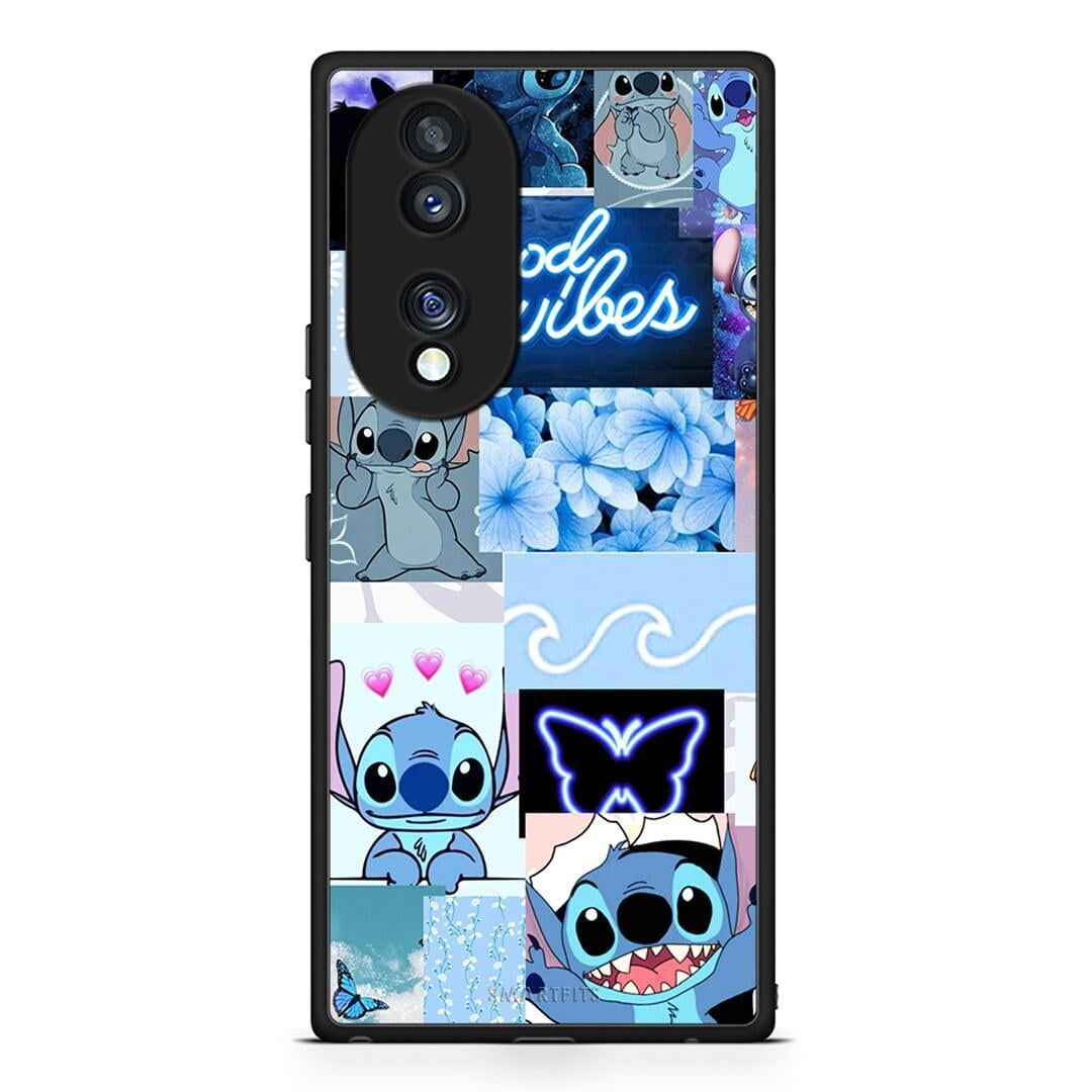 Θήκη Honor 70 5G Collage Good Vibes από τη Smartfits με σχέδιο στο πίσω μέρος και μαύρο περίβλημα | Honor 70 5G Collage Good Vibes Case with Colorful Back and Black Bezels