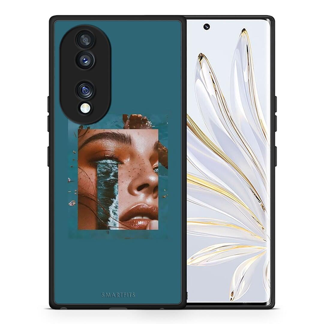 Θήκη Honor 70 5G Cry An Ocean από τη Smartfits με σχέδιο στο πίσω μέρος και μαύρο περίβλημα | Honor 70 5G Cry An Ocean Case with Colorful Back and Black Bezels