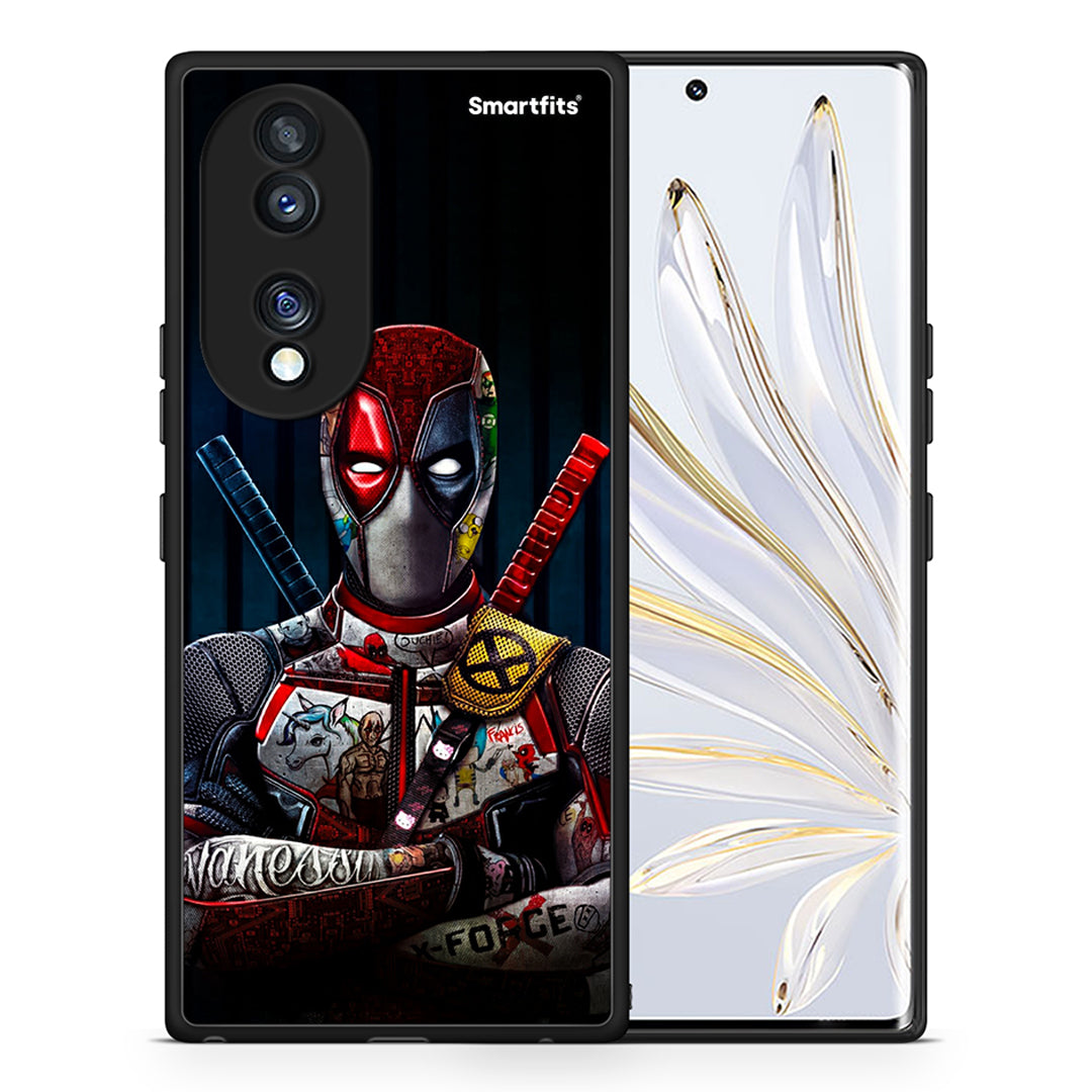 Θήκη Honor 70 5G Funny Guy από τη Smartfits με σχέδιο στο πίσω μέρος και μαύρο περίβλημα | Honor 70 5G Funny Guy Case with Colorful Back and Black Bezels