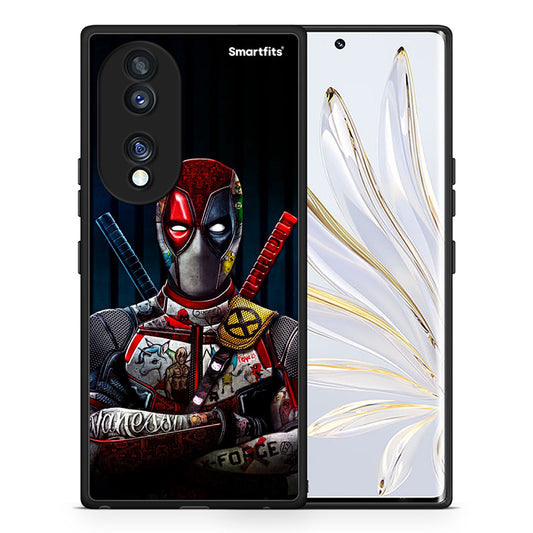 Θήκη Honor 70 5G Funny Guy από τη Smartfits με σχέδιο στο πίσω μέρος και μαύρο περίβλημα | Honor 70 5G Funny Guy Case with Colorful Back and Black Bezels