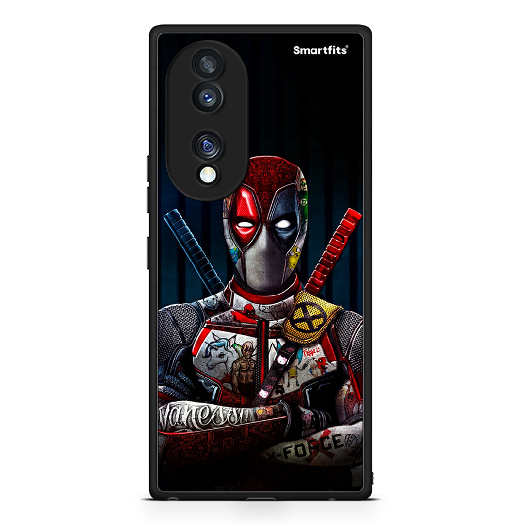 Θήκη Honor 70 5G Funny Guy από τη Smartfits με σχέδιο στο πίσω μέρος και μαύρο περίβλημα | Honor 70 5G Funny Guy Case with Colorful Back and Black Bezels