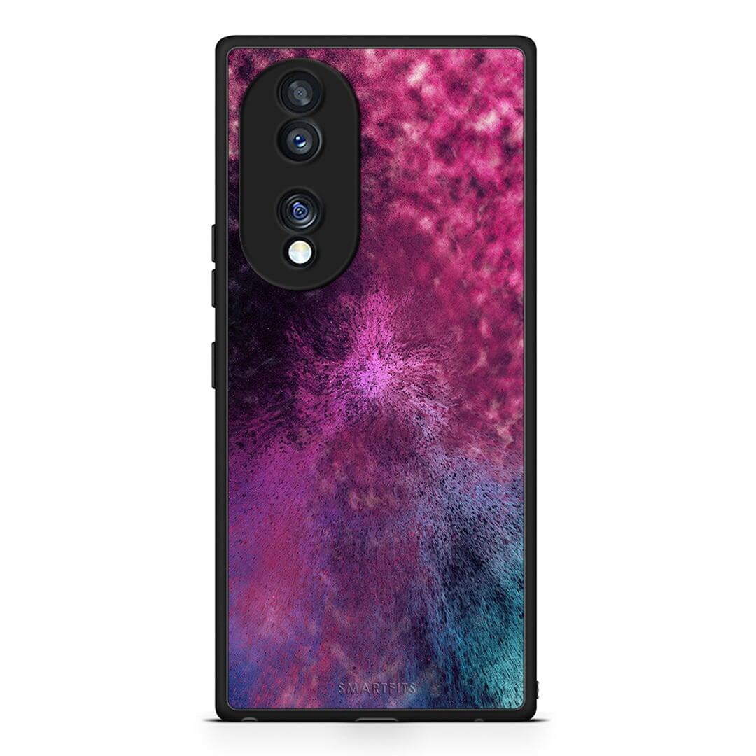 Θήκη Honor 70 5G Galactic Aurora από τη Smartfits με σχέδιο στο πίσω μέρος και μαύρο περίβλημα | Honor 70 5G Galactic Aurora Case with Colorful Back and Black Bezels