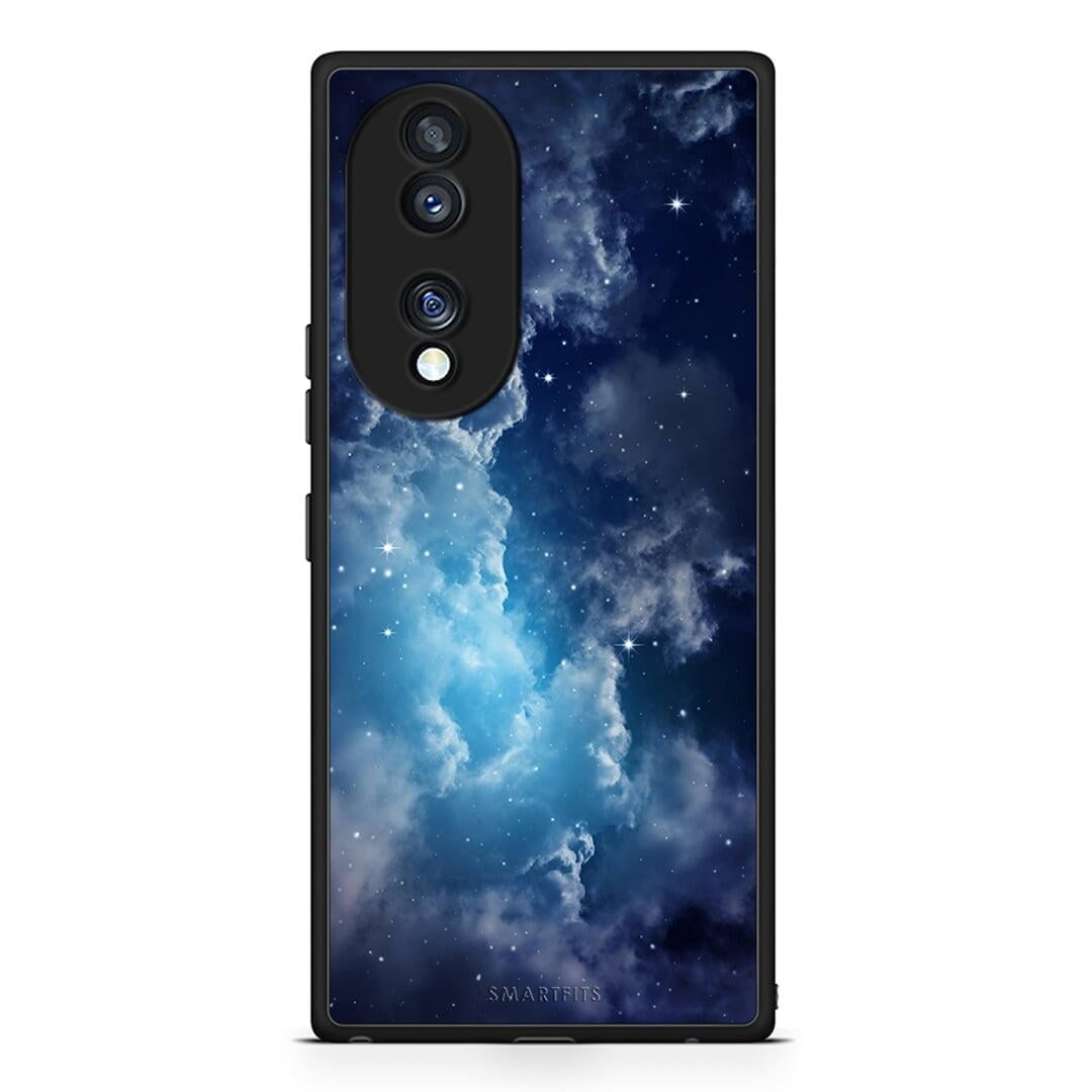 Θήκη Honor 70 5G Galactic Blue Sky από τη Smartfits με σχέδιο στο πίσω μέρος και μαύρο περίβλημα | Honor 70 5G Galactic Blue Sky Case with Colorful Back and Black Bezels