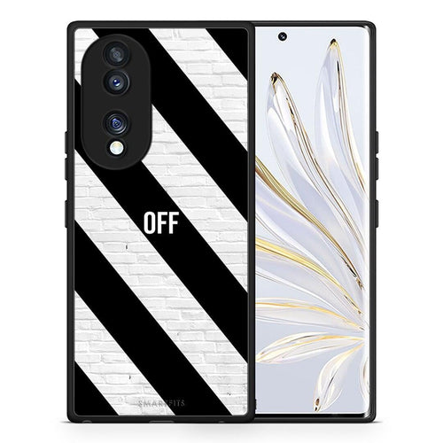 Θήκη Honor 70 5G Get Off από τη Smartfits με σχέδιο στο πίσω μέρος και μαύρο περίβλημα | Honor 70 5G Get Off Case with Colorful Back and Black Bezels