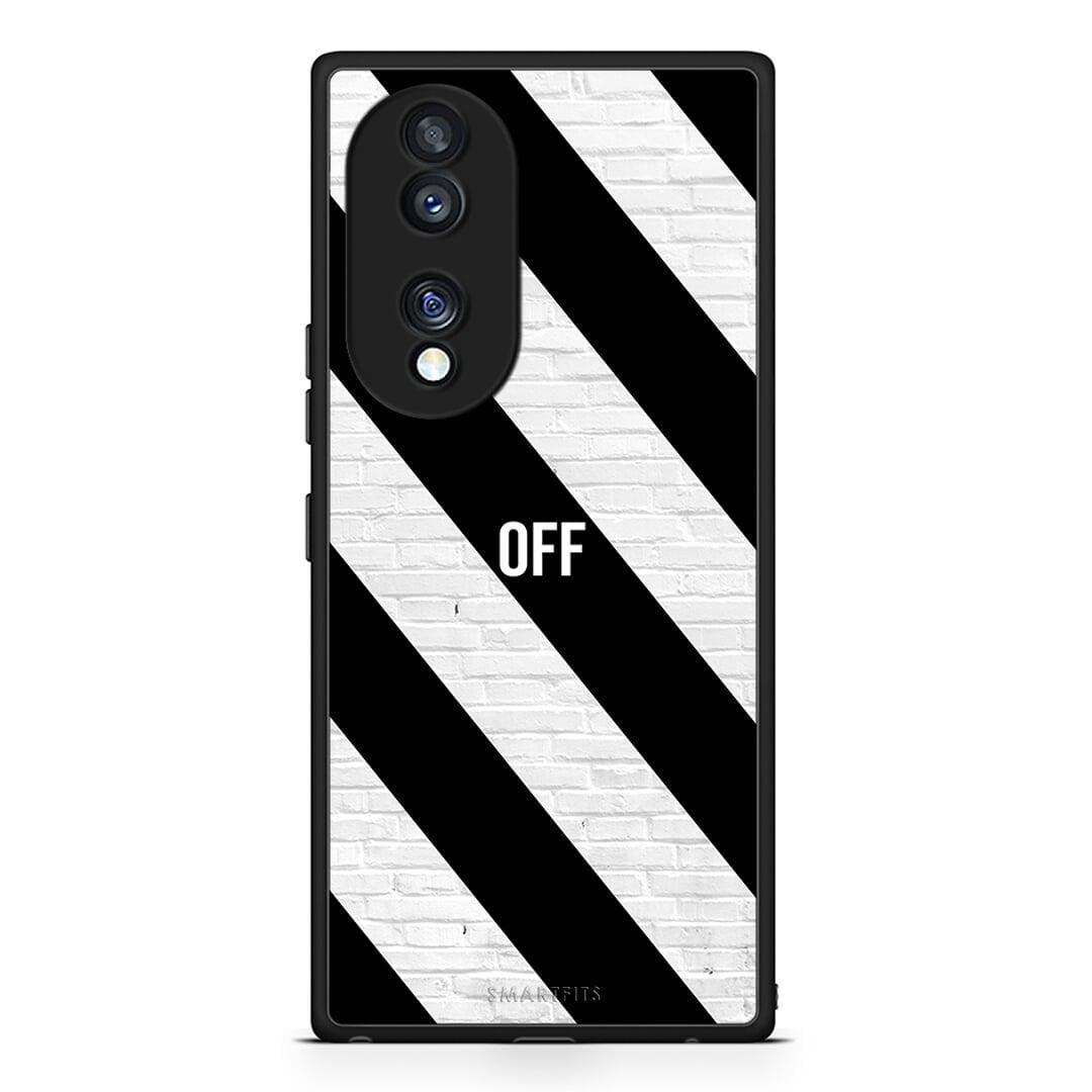 Θήκη Honor 70 5G Get Off από τη Smartfits με σχέδιο στο πίσω μέρος και μαύρο περίβλημα | Honor 70 5G Get Off Case with Colorful Back and Black Bezels