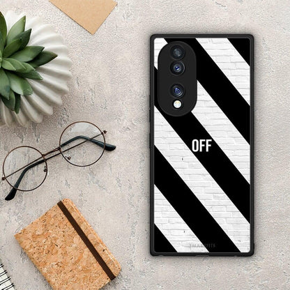 Θήκη Honor 70 5G Get Off από τη Smartfits με σχέδιο στο πίσω μέρος και μαύρο περίβλημα | Honor 70 5G Get Off Case with Colorful Back and Black Bezels