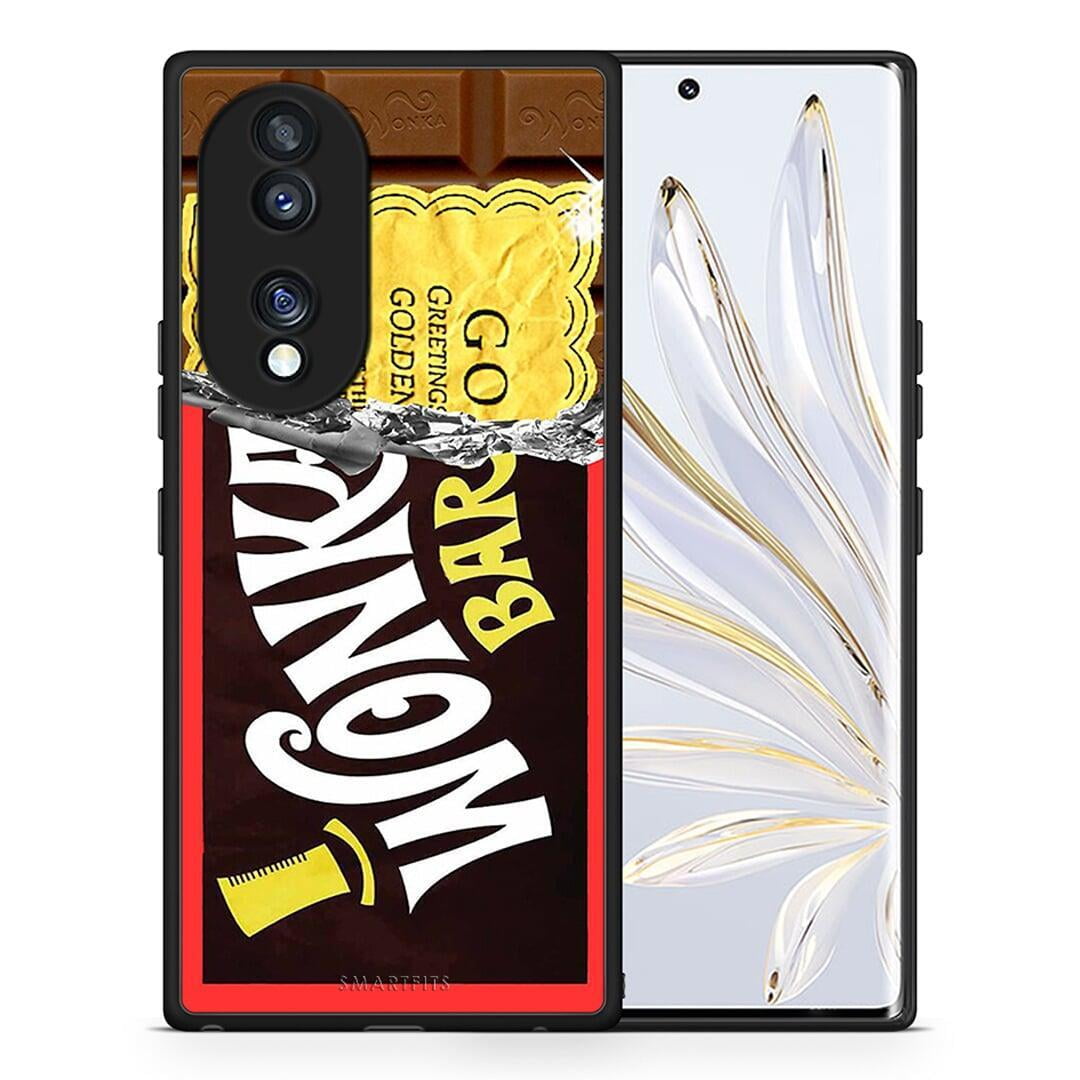 Θήκη Honor 70 5G Golden Ticket από τη Smartfits με σχέδιο στο πίσω μέρος και μαύρο περίβλημα | Honor 70 5G Golden Ticket Case with Colorful Back and Black Bezels