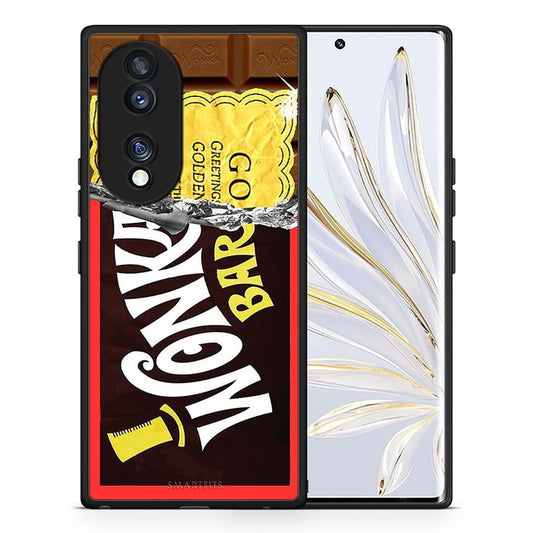 Θήκη Honor 70 5G Golden Ticket από τη Smartfits με σχέδιο στο πίσω μέρος και μαύρο περίβλημα | Honor 70 5G Golden Ticket Case with Colorful Back and Black Bezels