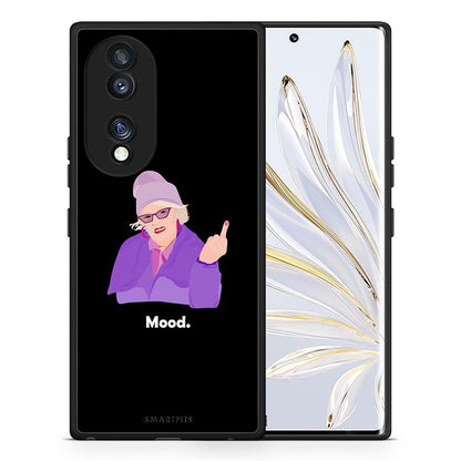 Θήκη Honor 70 5G Grandma Mood Black από τη Smartfits με σχέδιο στο πίσω μέρος και μαύρο περίβλημα | Honor 70 5G Grandma Mood Black Case with Colorful Back and Black Bezels