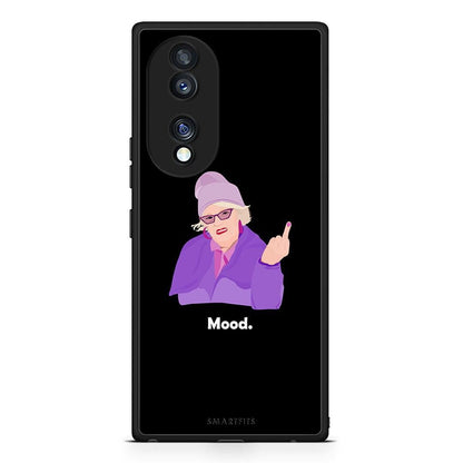 Θήκη Honor 70 5G Grandma Mood Black από τη Smartfits με σχέδιο στο πίσω μέρος και μαύρο περίβλημα | Honor 70 5G Grandma Mood Black Case with Colorful Back and Black Bezels