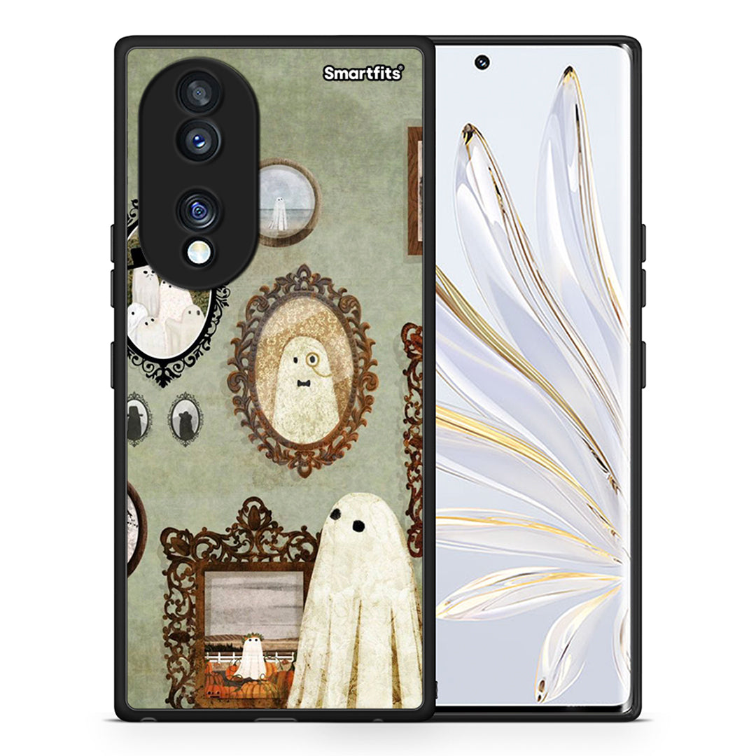 Θήκη Honor 70 5G Halloween Ghost Season από τη Smartfits με σχέδιο στο πίσω μέρος και μαύρο περίβλημα | Honor 70 5G Halloween Ghost Season Case with Colorful Back and Black Bezels