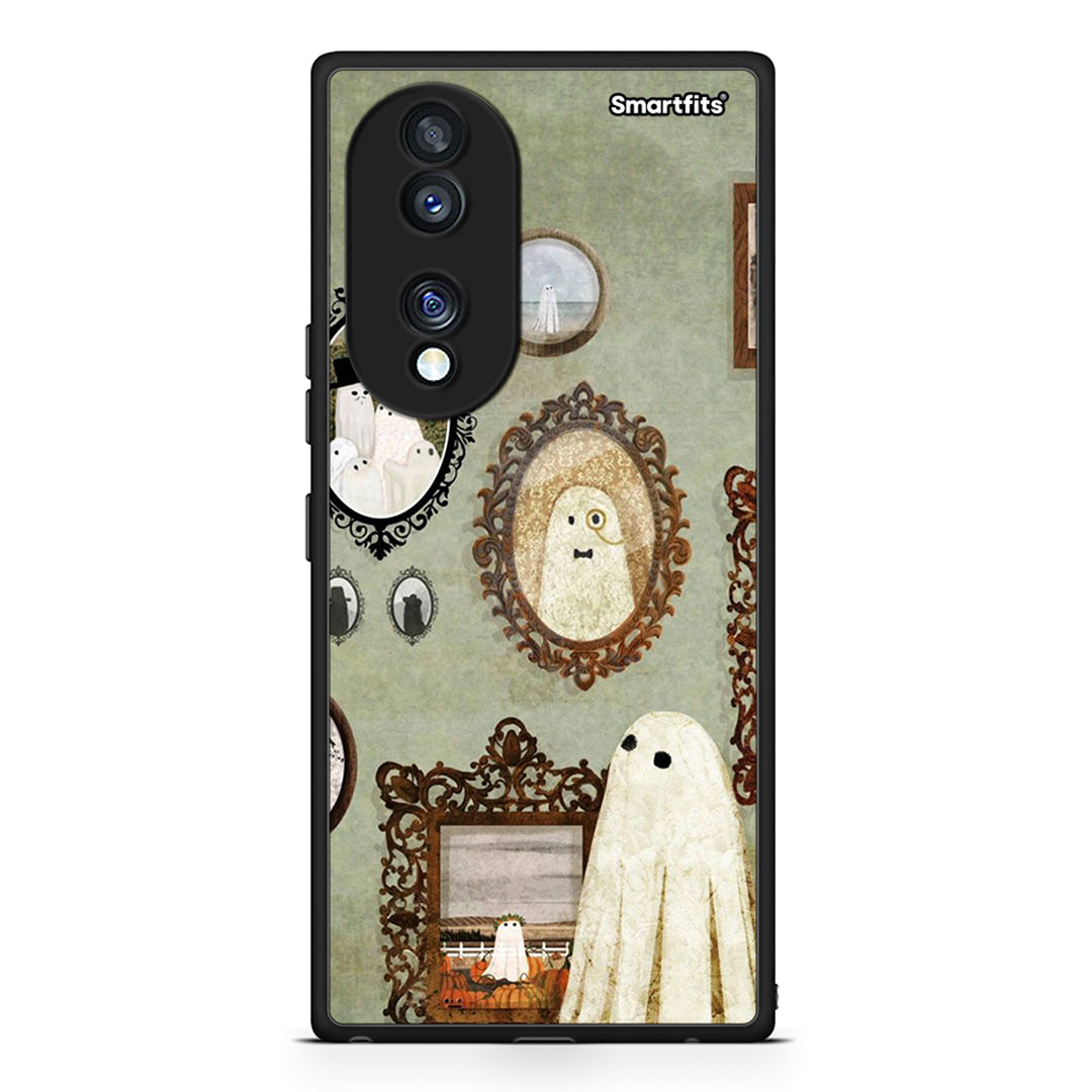 Θήκη Honor 70 5G Halloween Ghost Season από τη Smartfits με σχέδιο στο πίσω μέρος και μαύρο περίβλημα | Honor 70 5G Halloween Ghost Season Case with Colorful Back and Black Bezels