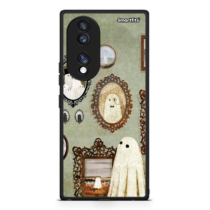 Θήκη Honor 70 5G Halloween Ghost Season από τη Smartfits με σχέδιο στο πίσω μέρος και μαύρο περίβλημα | Honor 70 5G Halloween Ghost Season Case with Colorful Back and Black Bezels