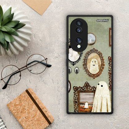 Θήκη Honor 70 5G Halloween Ghost Season από τη Smartfits με σχέδιο στο πίσω μέρος και μαύρο περίβλημα | Honor 70 5G Halloween Ghost Season Case with Colorful Back and Black Bezels