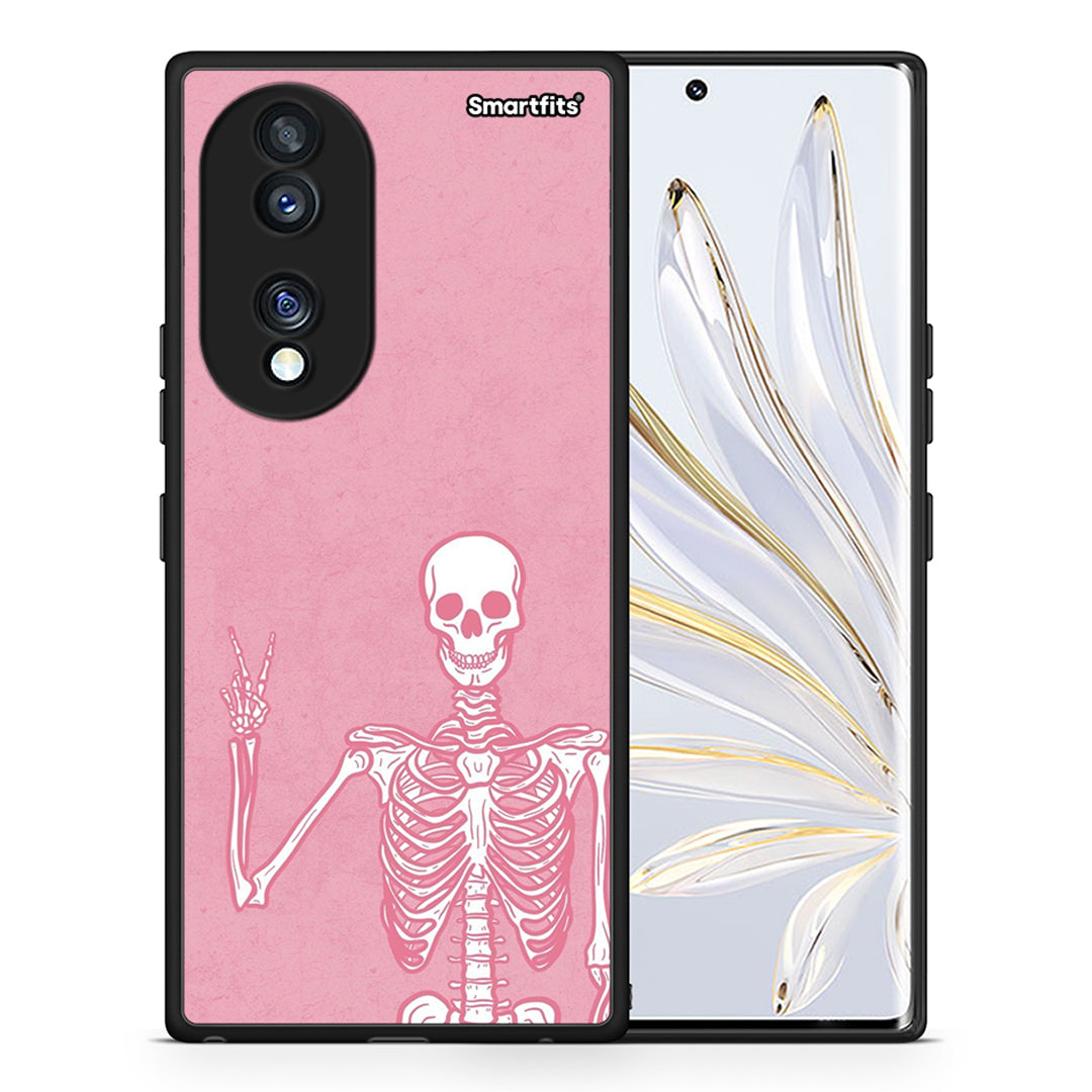 Θήκη Honor 70 5G Halloween Motivation από τη Smartfits με σχέδιο στο πίσω μέρος και μαύρο περίβλημα | Honor 70 5G Halloween Motivation Case with Colorful Back and Black Bezels