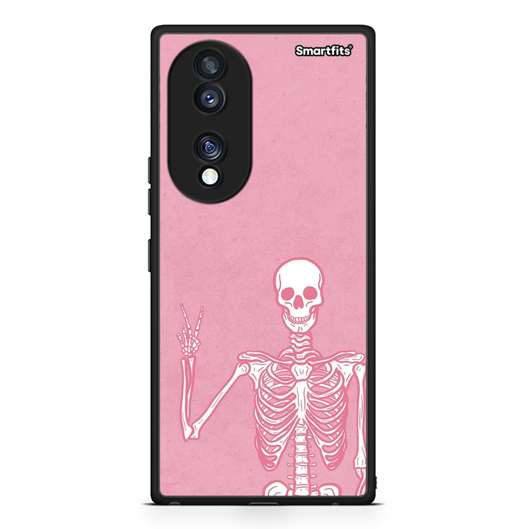 Θήκη Honor 70 5G Halloween Motivation από τη Smartfits με σχέδιο στο πίσω μέρος και μαύρο περίβλημα | Honor 70 5G Halloween Motivation Case with Colorful Back and Black Bezels