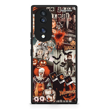 Θήκη Honor 70 5G Halloween Spooky Season από τη Smartfits με σχέδιο στο πίσω μέρος και μαύρο περίβλημα | Honor 70 5G Halloween Spooky Season Case with Colorful Back and Black Bezels