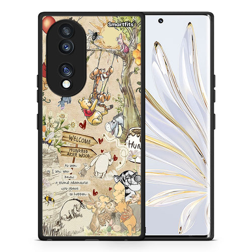 Θήκη Honor 70 5G Happy Friends από τη Smartfits με σχέδιο στο πίσω μέρος και μαύρο περίβλημα | Honor 70 5G Happy Friends Case with Colorful Back and Black Bezels